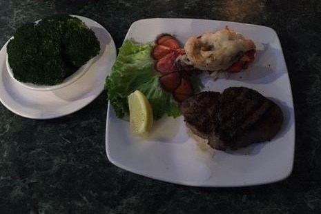 Valentine's Day steak and lobster